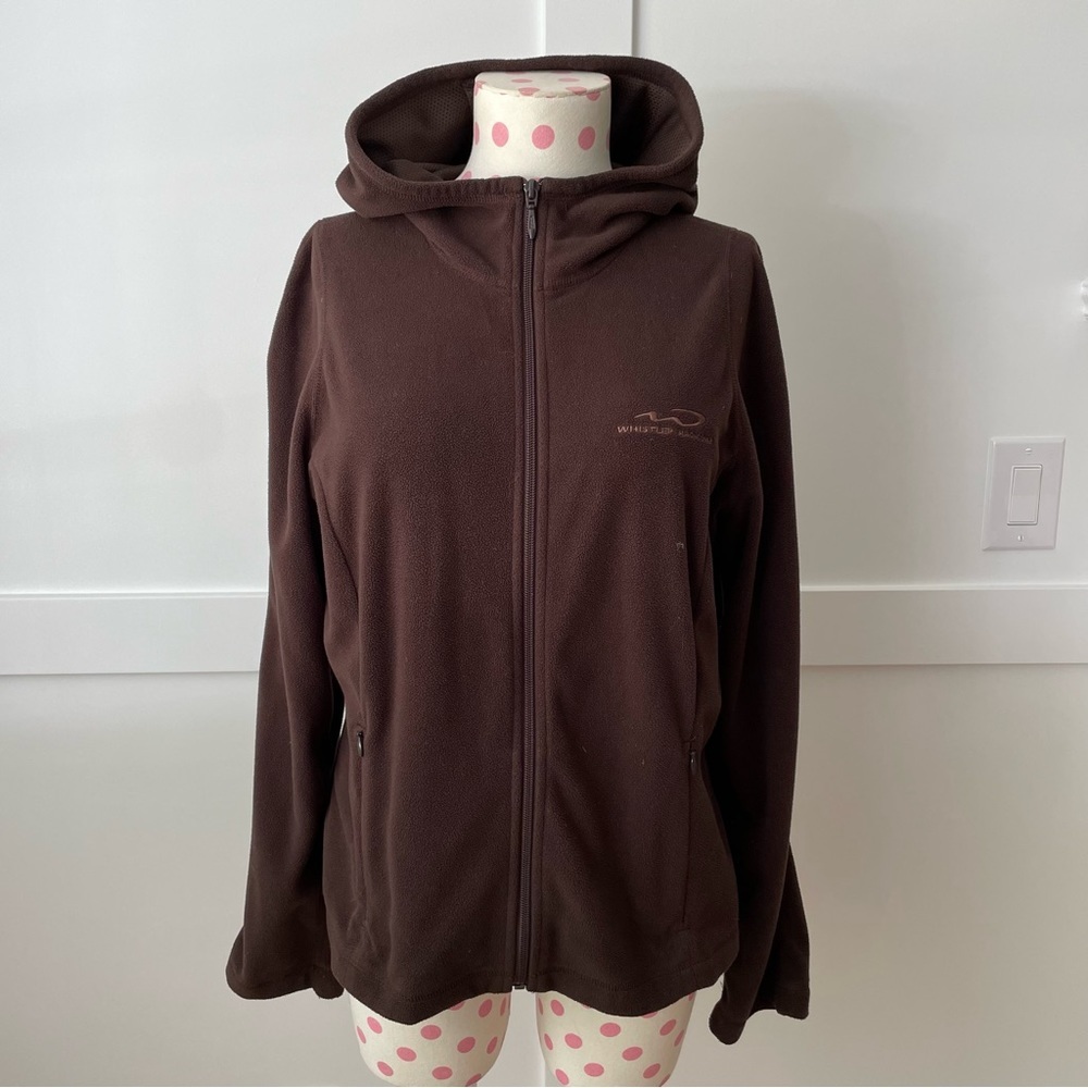 Whistler Blackcomb Ski Fleece Hoody Jacket Brown Women's Large